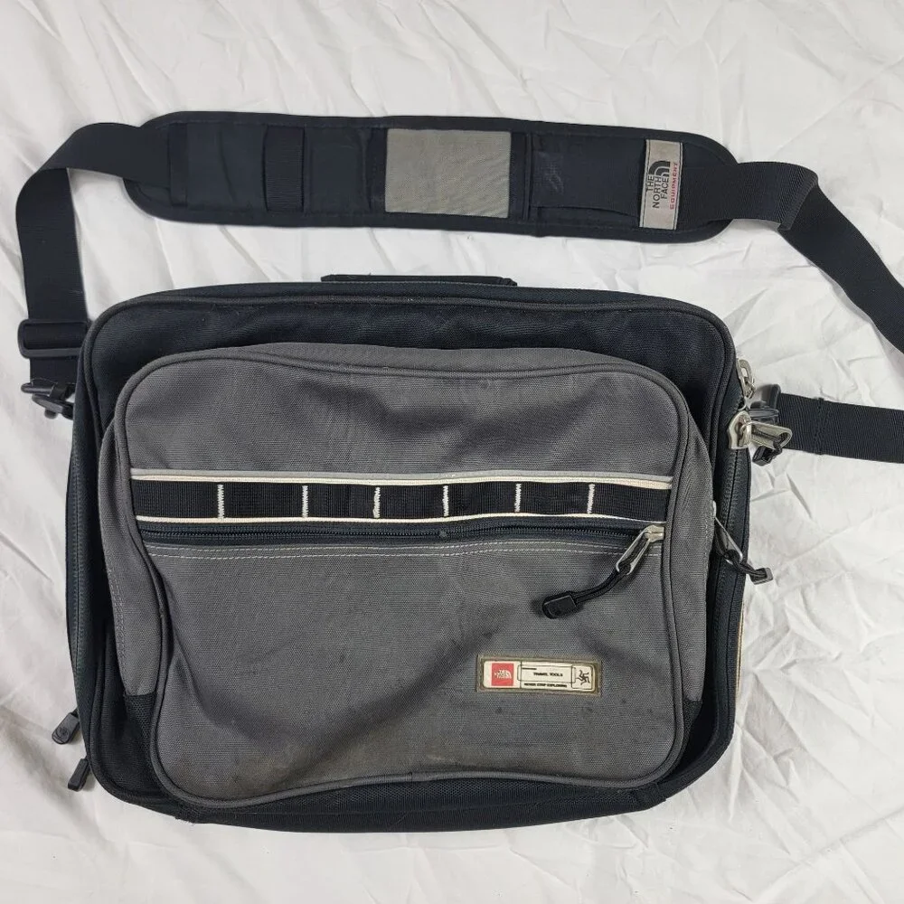 The North Face Black Gray Travel Tools Messenger Bag Mechanics Cars Work Wear